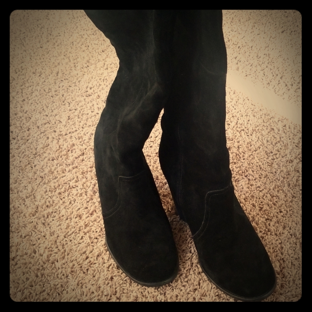 Black over the knee boots